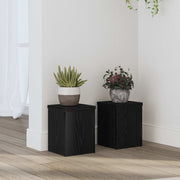 Vidaxxl Pflanzenständer 2 Stück schwarze Eiche 15 x 15 x 20 cm Holzwerkstoff - afbeelding 1