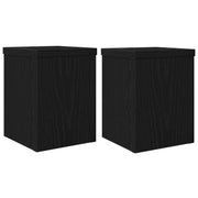 Vidaxxl Pflanzenständer 2 Stück schwarze Eiche 15 x 15 x 20 cm Holzwerkstoff - afbeelding 2