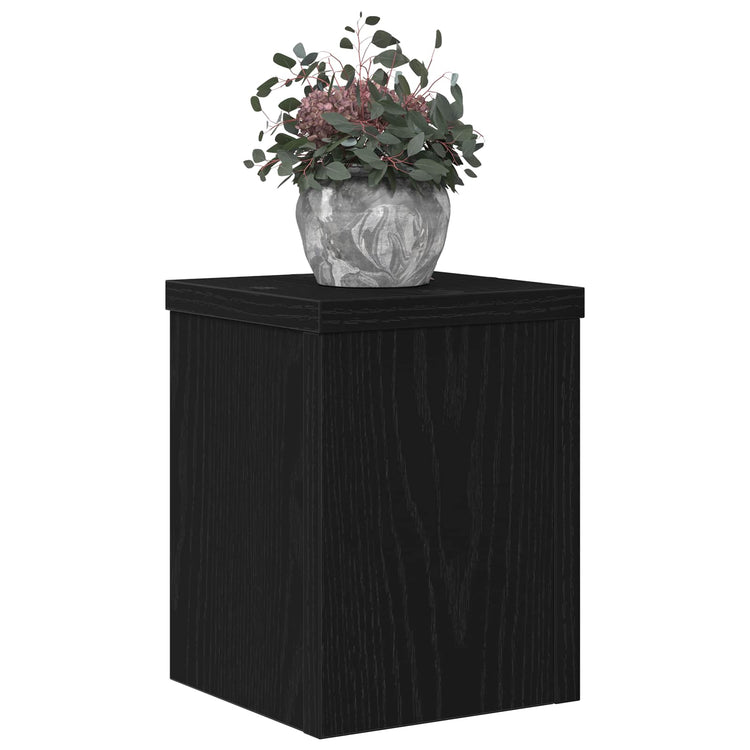 Vidaxxl Pflanzenständer 2 Stück schwarze Eiche 15 x 15 x 20 cm Holzwerkstoff