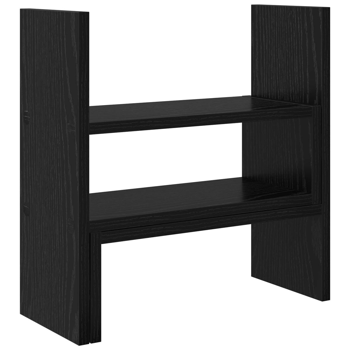 Vidaxxl Monitor-Tischständer aus schwarzer Eiche, 40 x 17 x 41 cm, fertiges Holz
