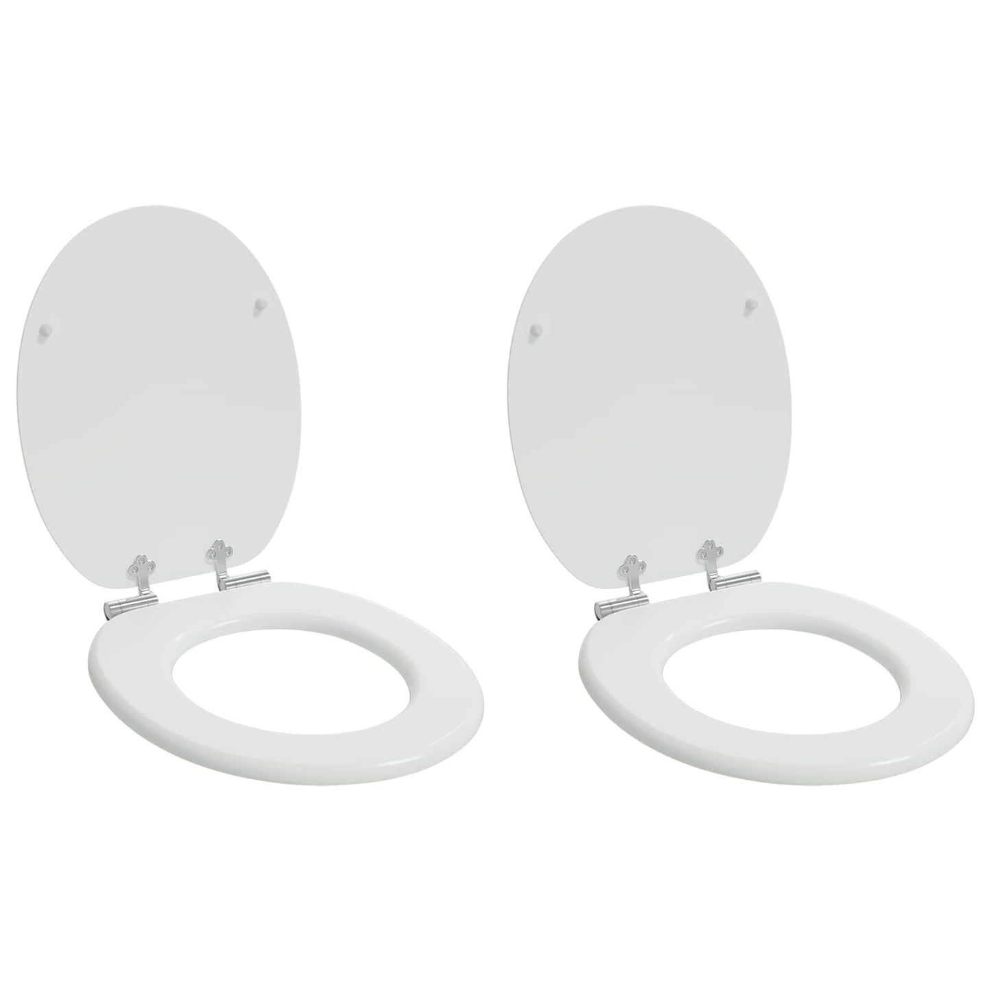 Vidaxx WC-Sitz mit Absenkautomatik, 2 Stück, weiß, 44 x 38 cm, MDF-Platte