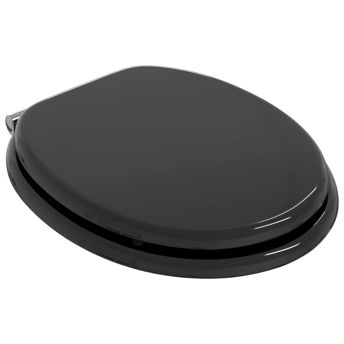 Vidaxx WC-Sitz mit Absenkautomatik, 2 Stück, schwarz, 44 x 38 cm, MDF-Platte