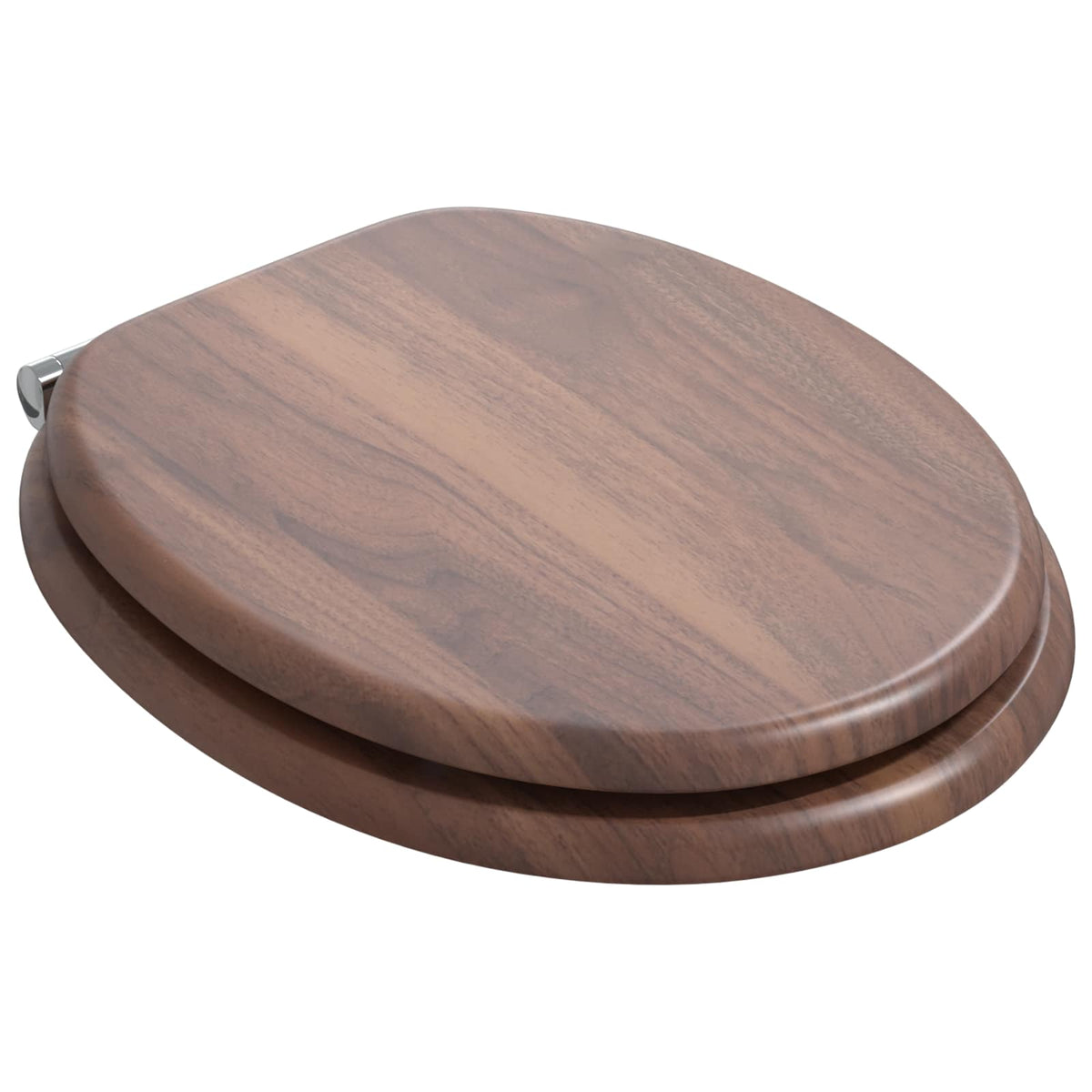 Vidaxx WC-Sitz mit Absenkautomatik, 2 Stück, braun, 44 x 38 cm, MDF-Platte