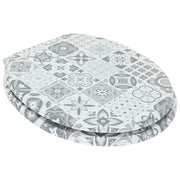 VidaXL WC-Sitz mit Absenkautomatik, 2 Stück, blaues und weißes Porzellan, 44 x 38 cm - afbeelding 2