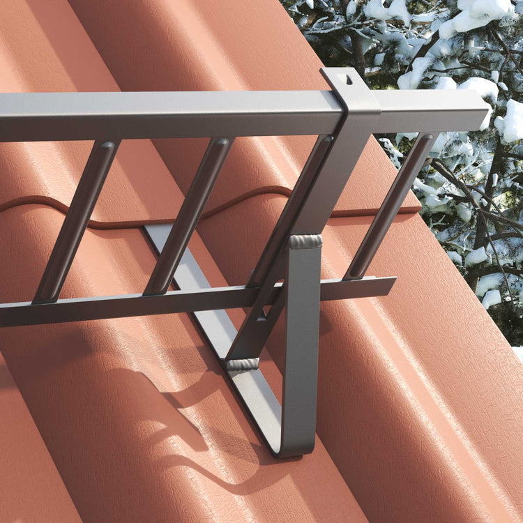 VidaXL Schneeschutzstütze 2 Stk. Anthrazit 29,5 x 3 x 34,5 cm Stahl