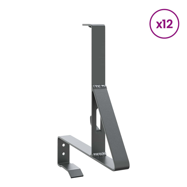 Vidaxxl Schneeschutzträger 12 Stück Anthrazit 29,5 x 3 x 34,5 cm