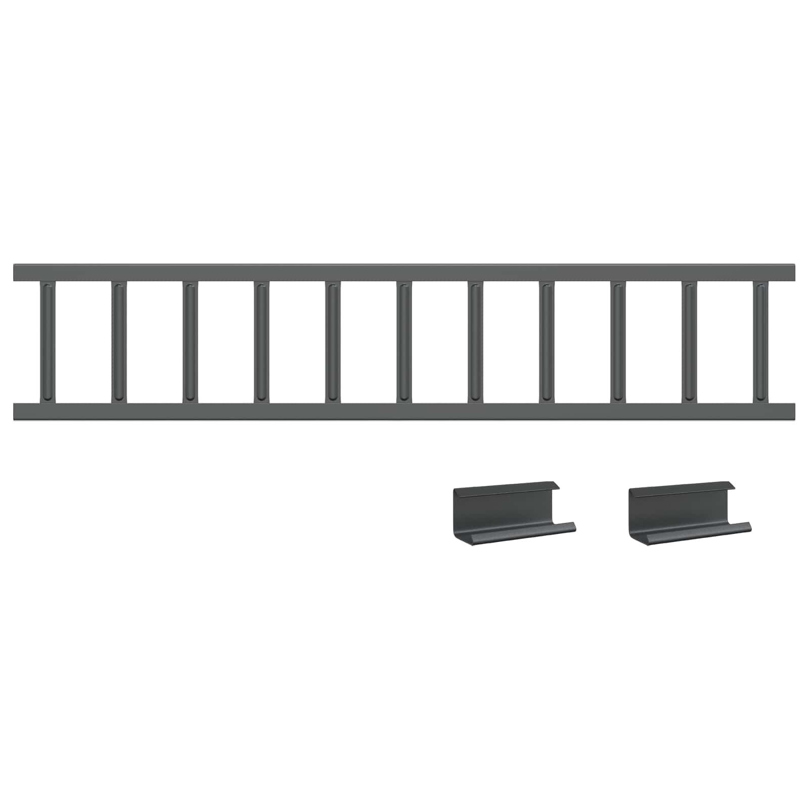 Vidaxx Dachschneehalterung Anthrazit 100 x 2,5 x 20 cm Stahl