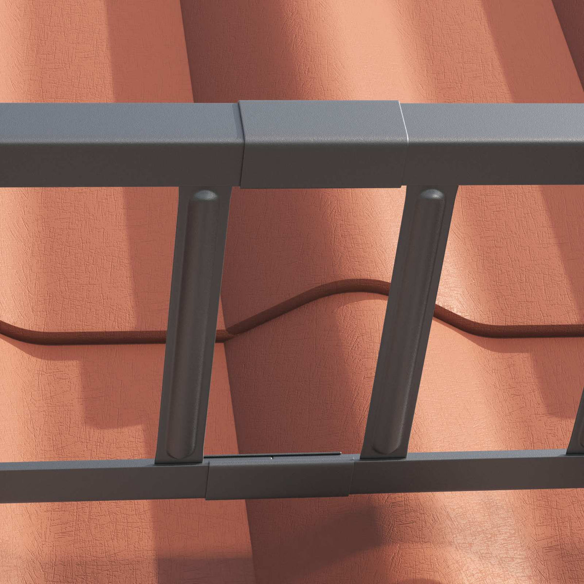 Vidaxl Dachschneehalterung Anthrazit 300 x 2,5 x 20 cm Stahl