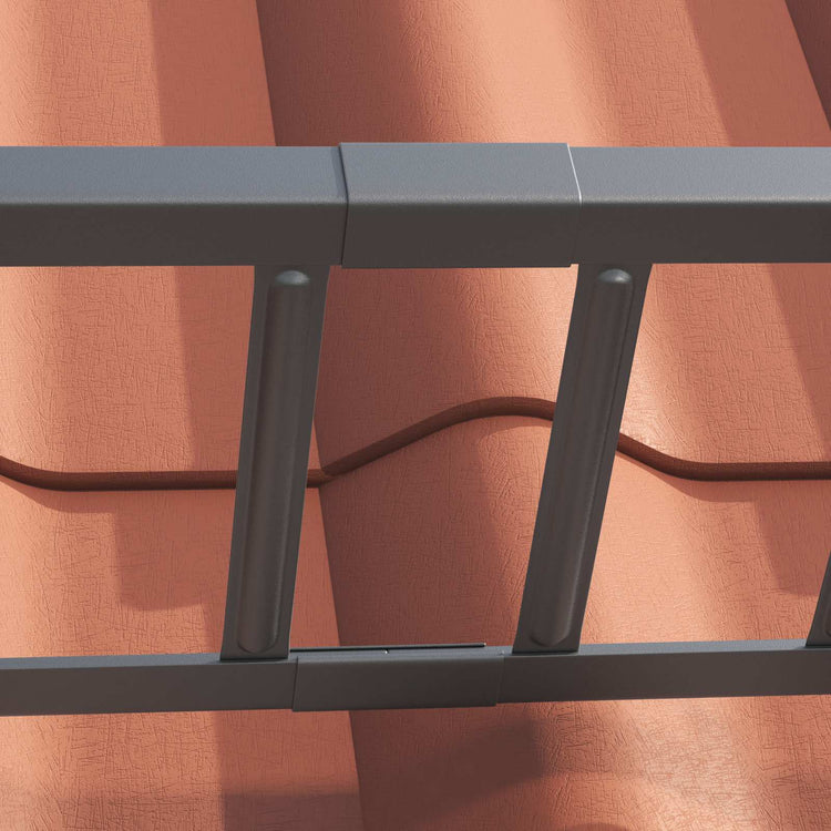 Vidaxl Dachschneehalterung Anthrazit 600 x 2,5 x 20 cm Stahl