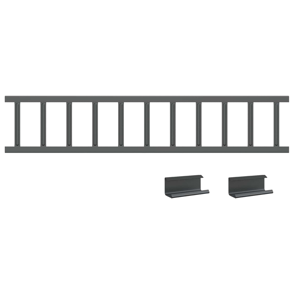 Vidaxl Dachschneehalterung Anthrazit 1200 x 2,5 x 20 cm Stahl