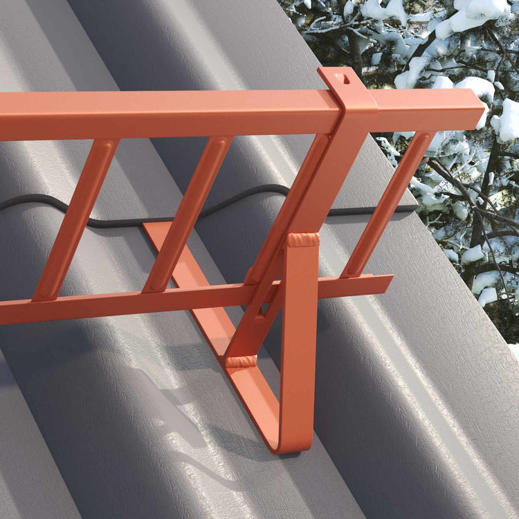Vidaxx Dachschneehalterung Rot 300 x 29,5 x 34,5 cm Stahl