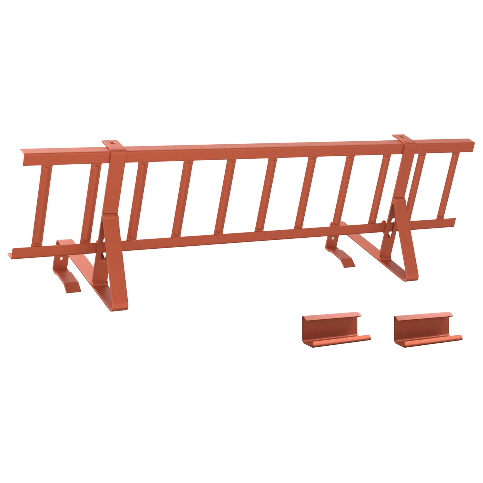 Vidaxx Dachschneehalterung Rot 800 x 29,5 x 34,5 cm Stahl