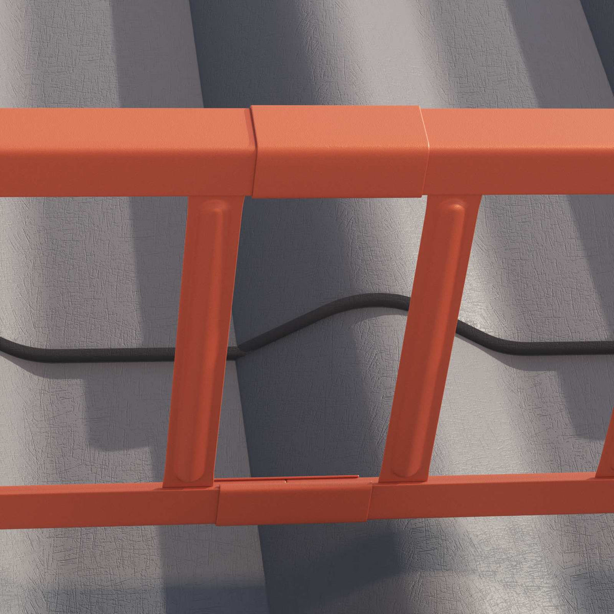 Vidaxx Dachschneehalterung Rot 100 x 2,5 x 20 cm Stahl