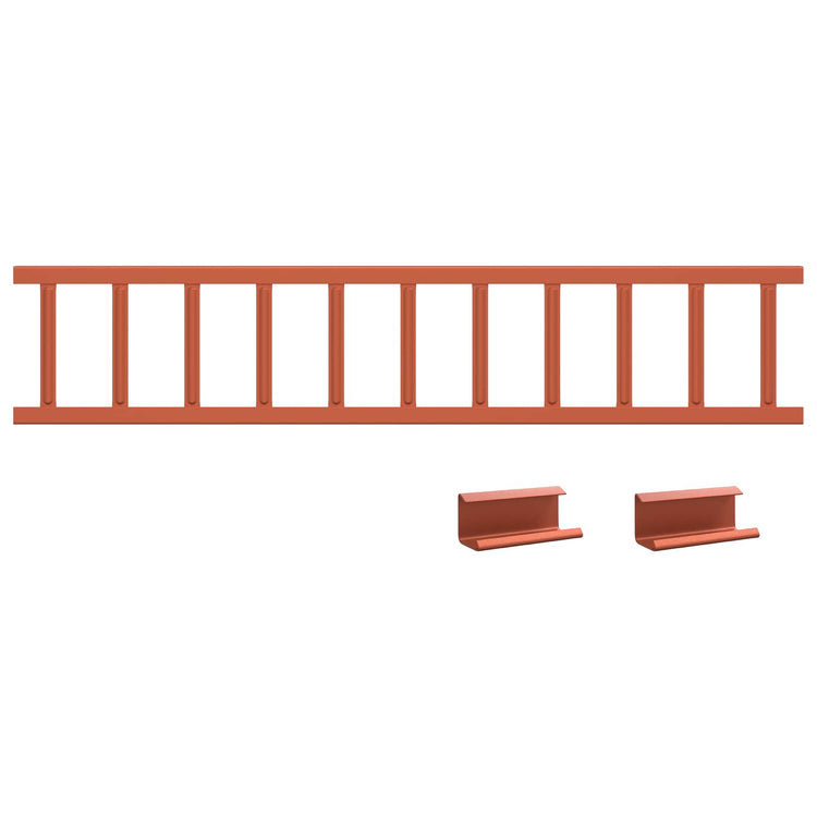 Vidaxx Dachschneehalterung Rot 100 x 2,5 x 20 cm Stahl