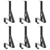 Vidaxxl Schneeschutzträger 6 Stück schwarz 29,5 x 3 x 34,5 cm Stahl