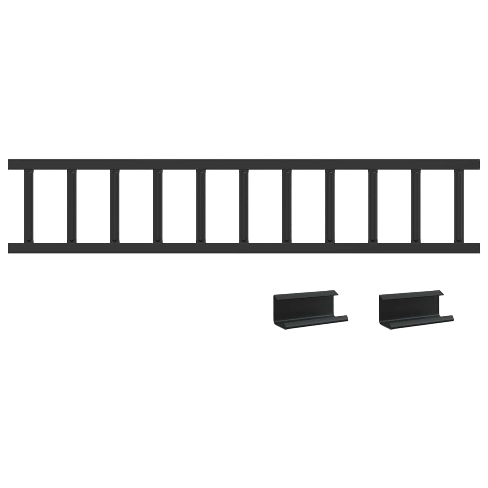 Vidaxx Dachschneehalterung Schwarz 100 x 2,5 x 20 cm Stahl
