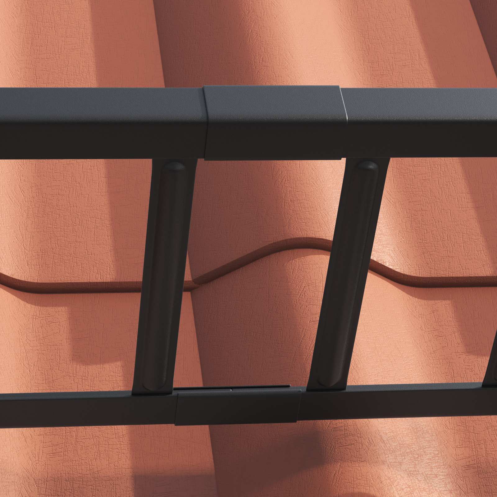 Vidaxx Dachschneehalterung Schwarz 300 x 2,5 x 20 cm Stahl