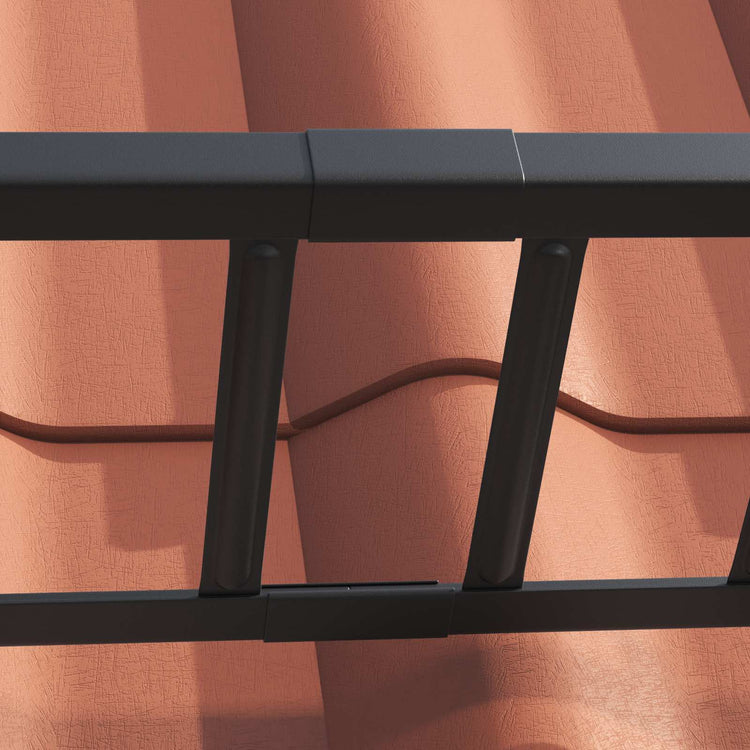 Vidaxx Dachschneehalterung Schwarz 600 x 2,5 x 20 cm Stahl