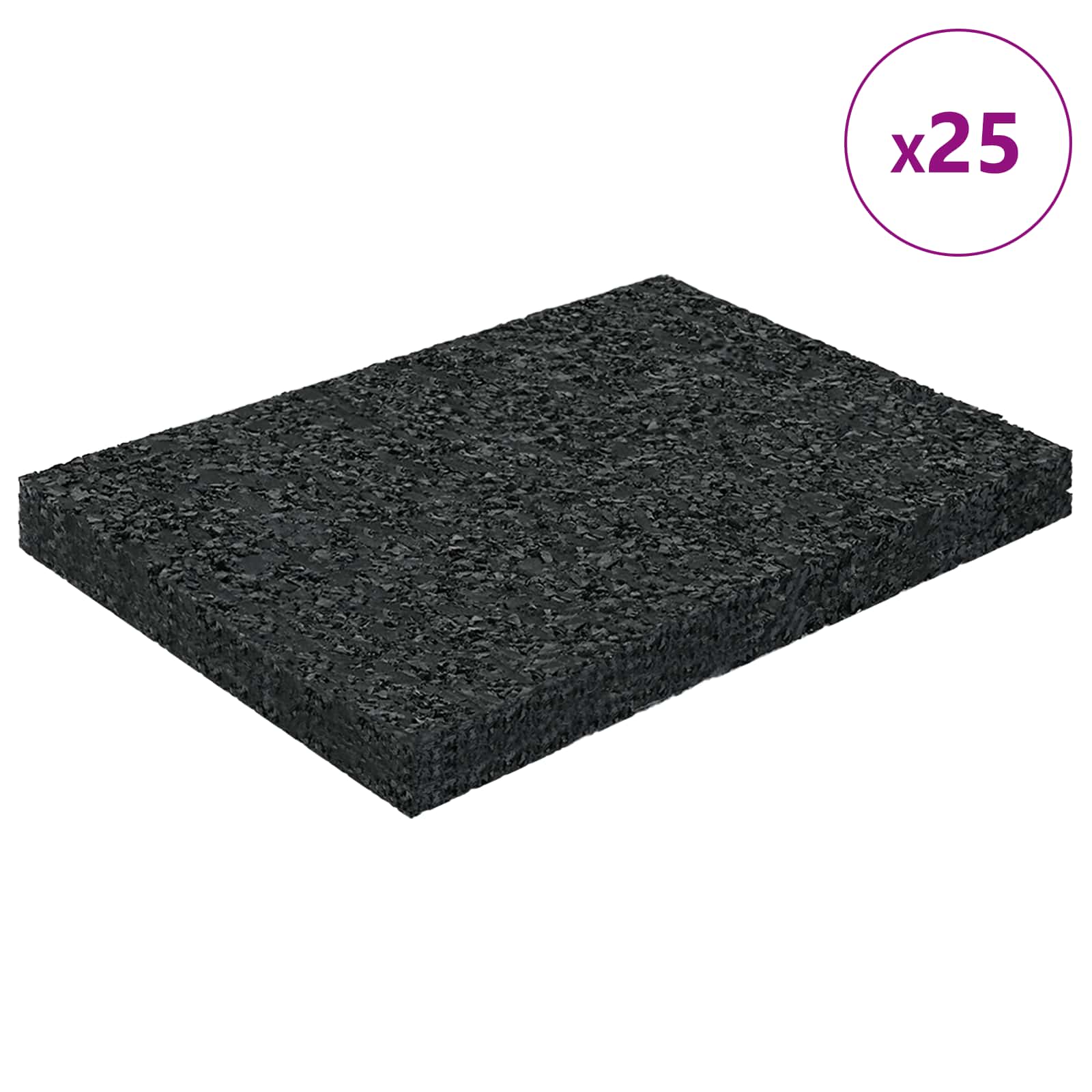 Vidaxxl Gummiauflage aus schwarzem Gummi