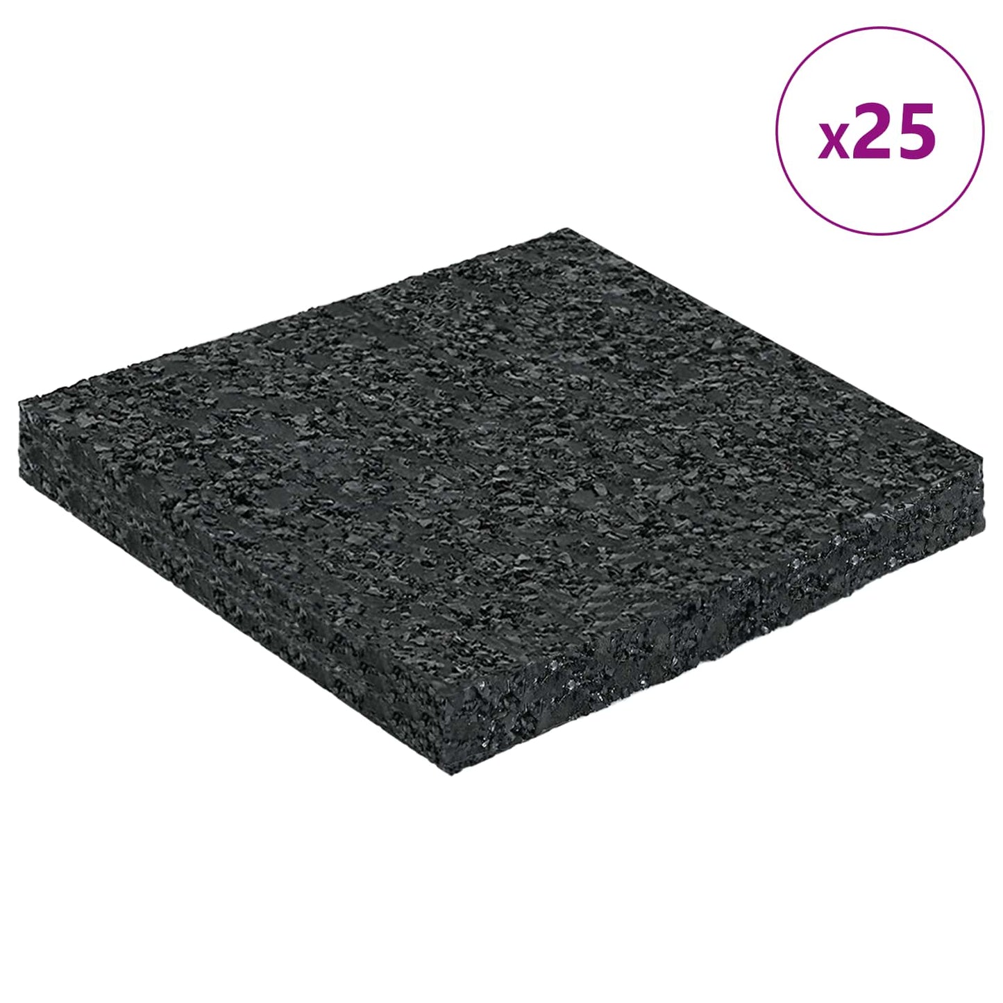 Vidaxxl Gummiauflage aus schwarzem Gummi