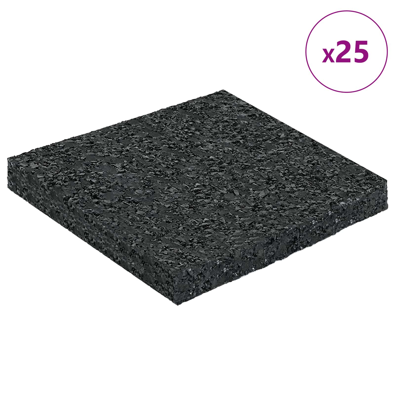 Vidaxxl Gummiauflage aus schwarzem Gummi