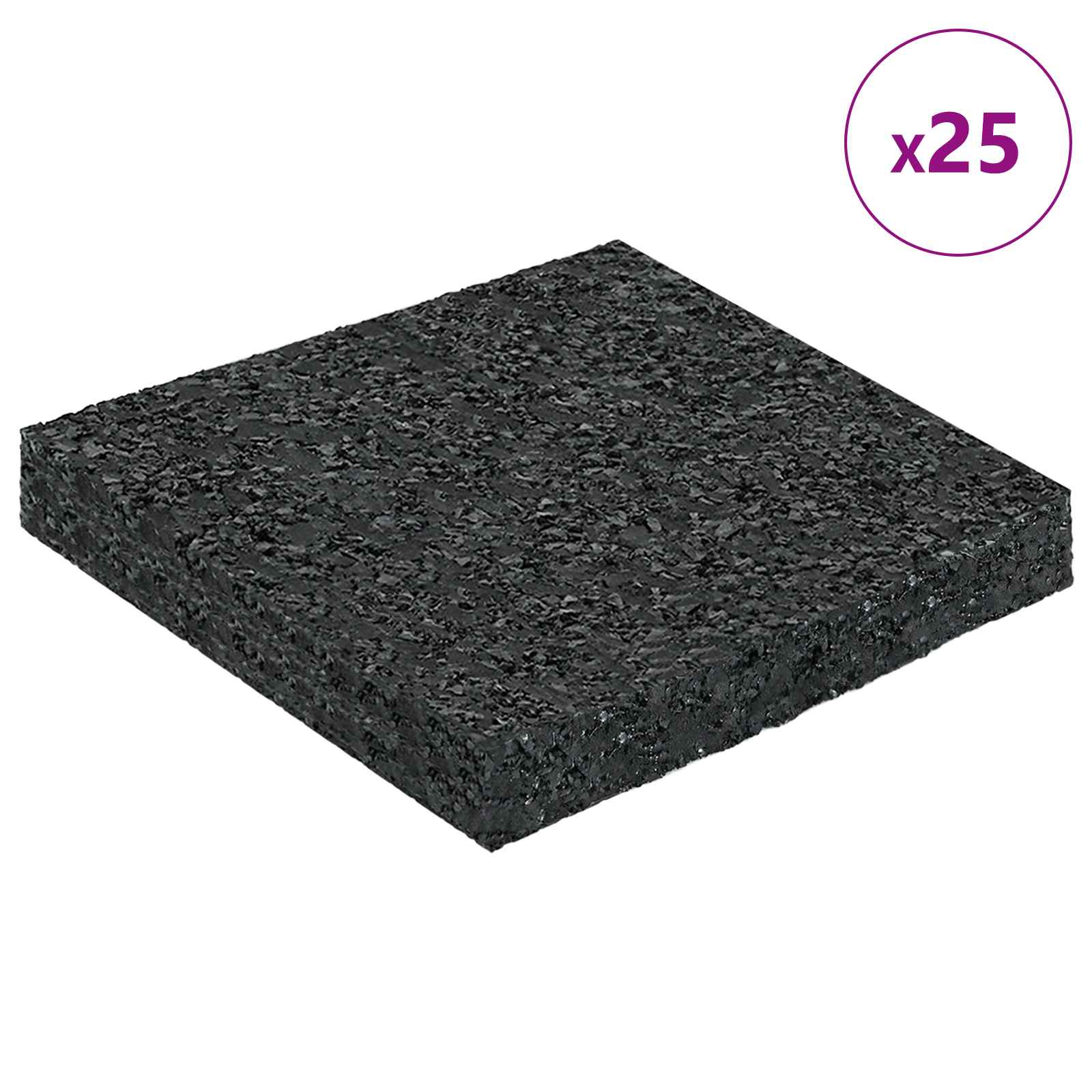 Vidaxxl Gummiauflage aus schwarzem Gummi
