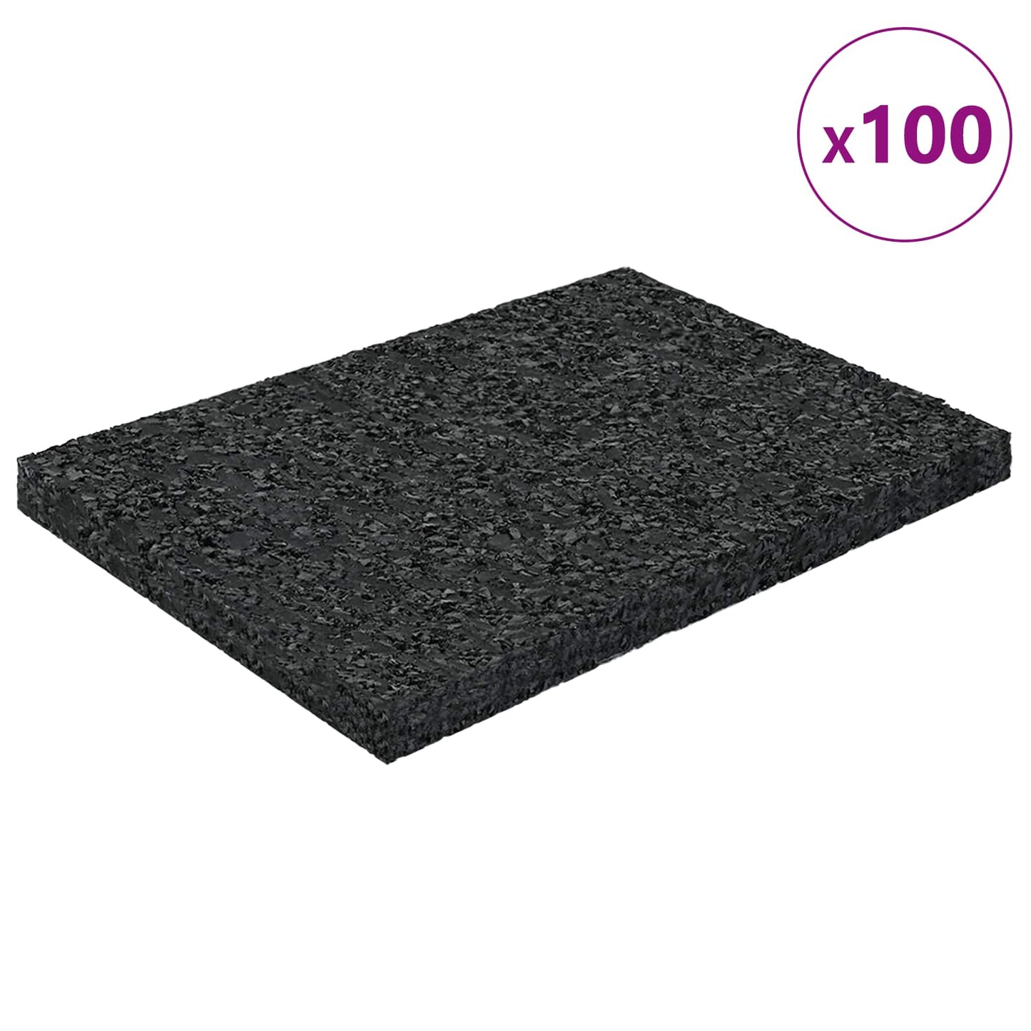 Vidaxxl Gummiauflage aus schwarzem Gummi