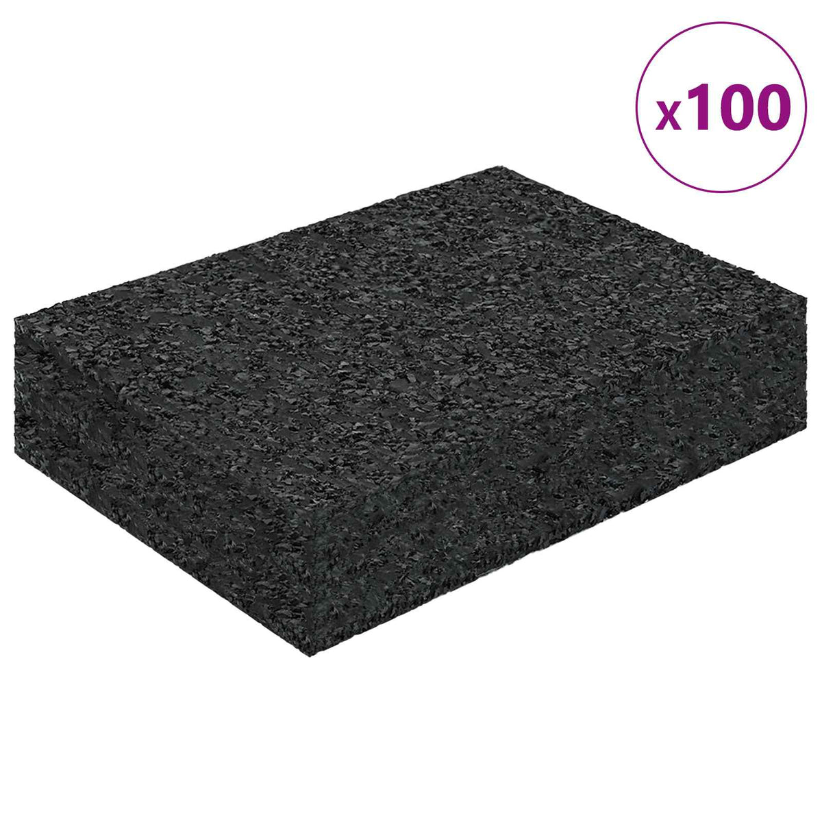 Vidaxxl Gummiauflage aus schwarzem Gummi