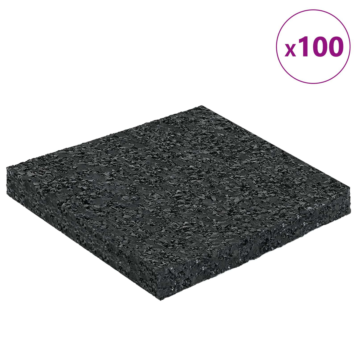 Vidaxxl Gummiauflage aus schwarzem Gummi