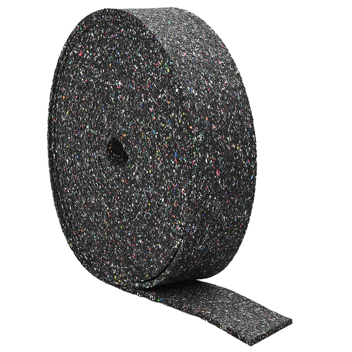 Vidaxl Gummiwalze schwarz 2000 x 10 x 0,6 cm Gummi