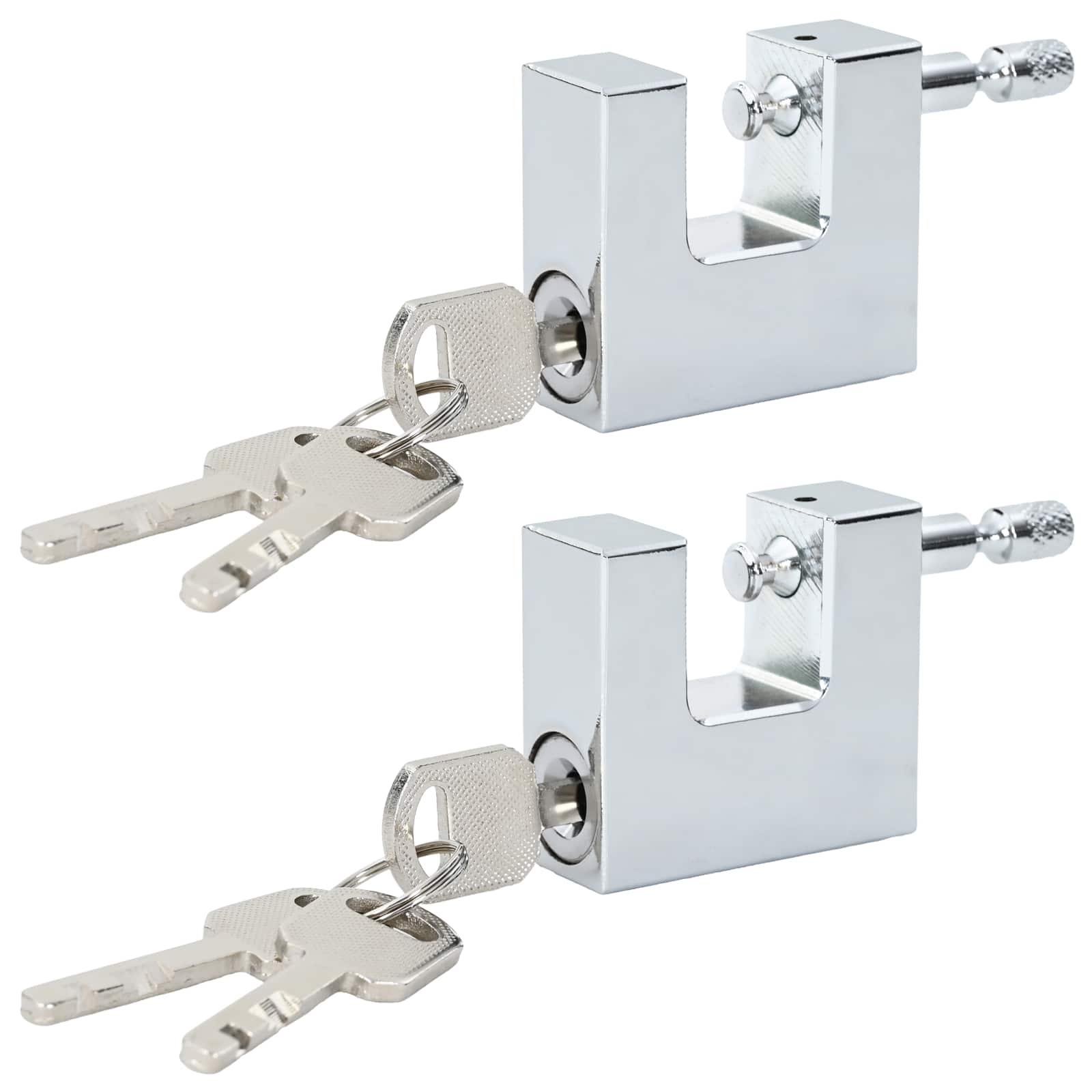Vidaxxl Vorhängeschloss 2 Stück Silber 5 x 1,9 x 4,5 cm Eisen