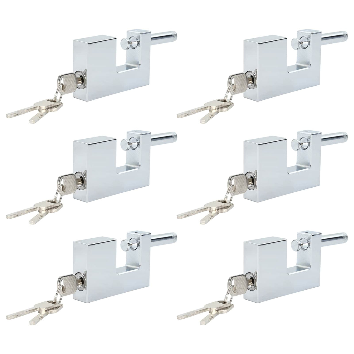 Vidaxxl Vorhängeschloss 6 Stück Silber 7,8 x 2 x 5 cm Eisen