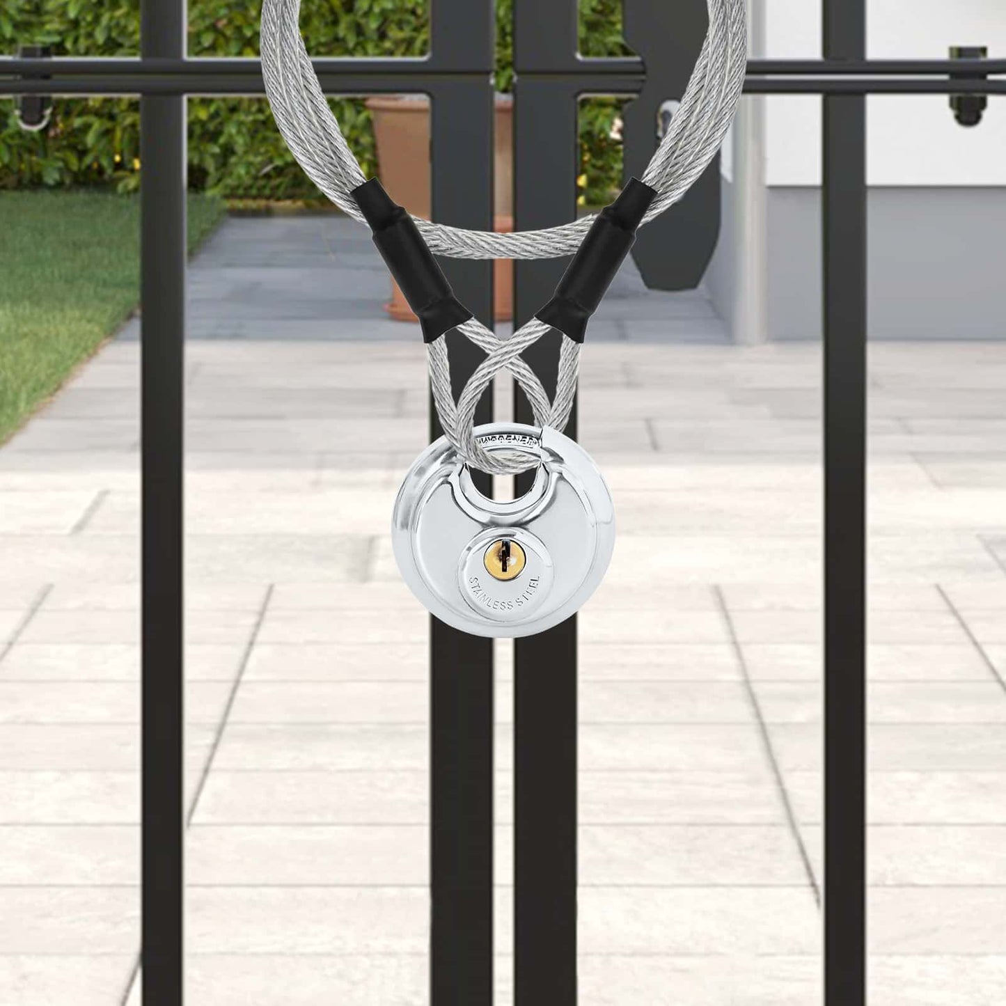 Vidaxl Diskusschlösser mit Schlüssel 2 Stück Silber 6 x 2,3 x 6 cm