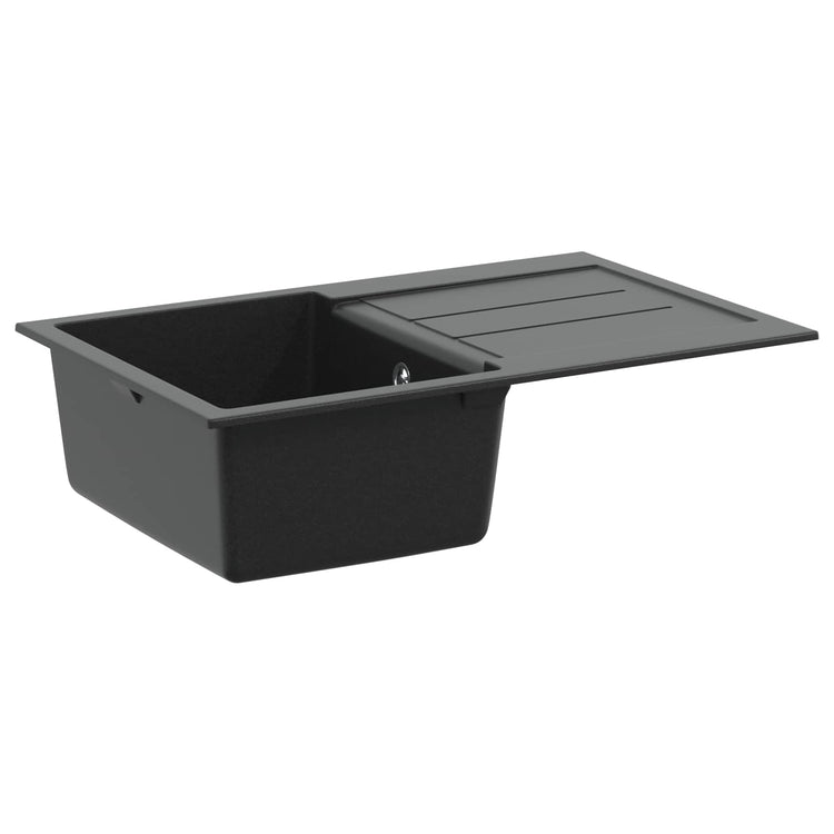 Vidaxl Wasbak Schwarz 780 x 500 mm 80 % Schwarz und 20 % Hart