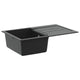 Vidaxl Wasbak Schwarz 780 x 500 mm 80 % Schwarz und 20 % Hart