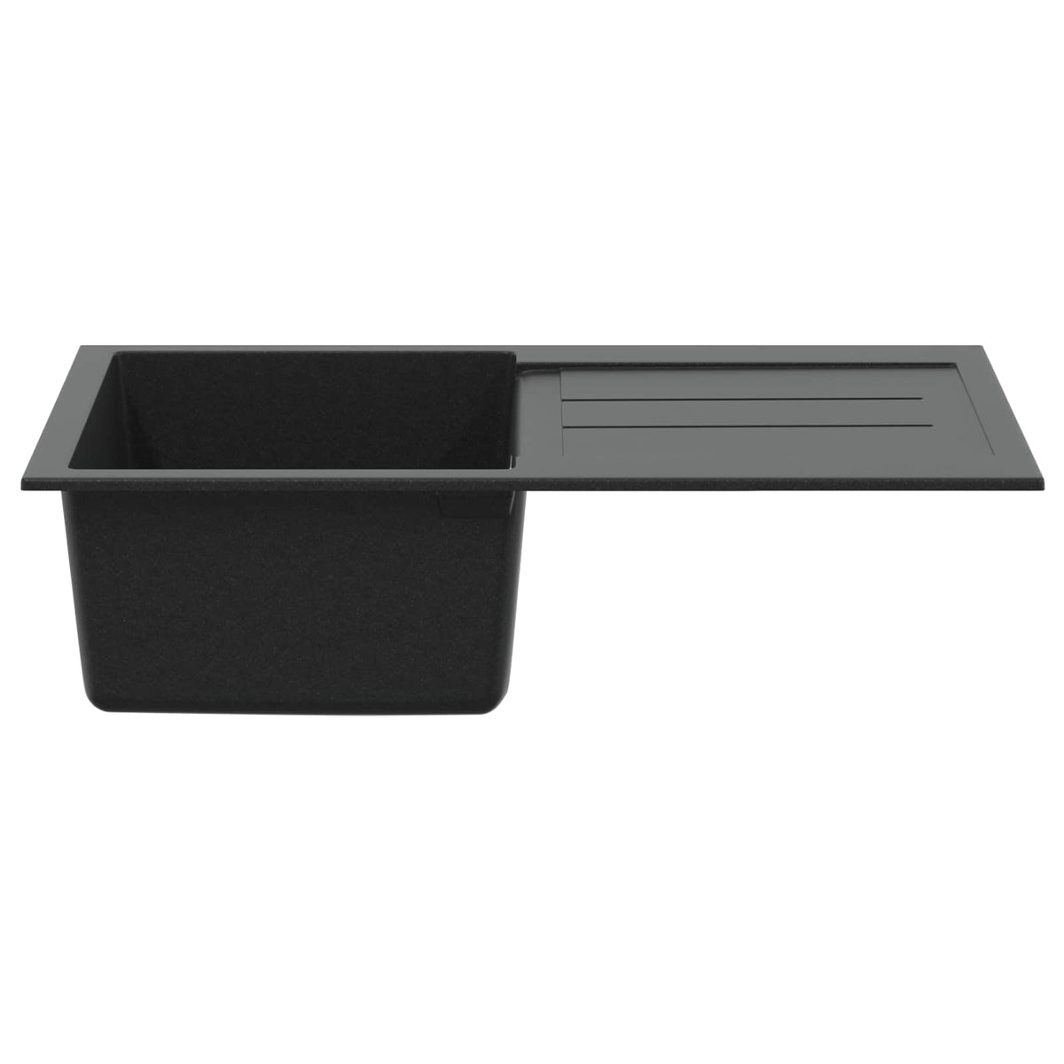 Vidaxl Wasbak Schwarz 780 x 500 mm 80 % Schwarz und 20 % Hart