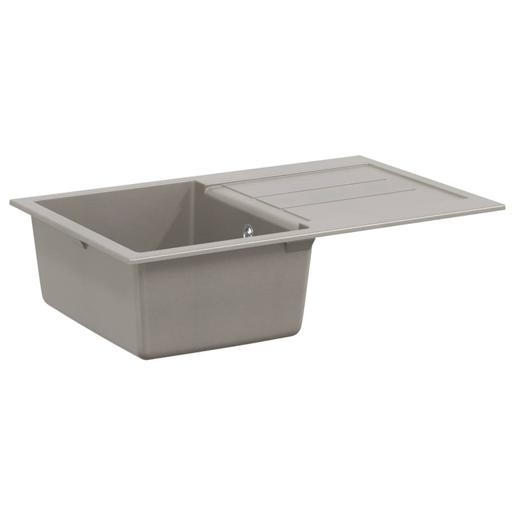 Vidaxx graues Waschbecken 780 x 500 mm 80 % Quarz und 20 % Harz