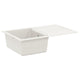 Vidaxx weißes Waschbecken 780 x 500 mm 80 % Quarz und 20 % Harz