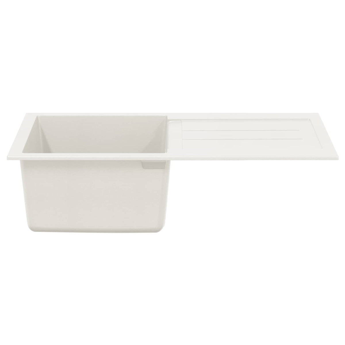 Vidaxx weißes Waschbecken 780 x 500 mm 80 % Quarz und 20 % Harz