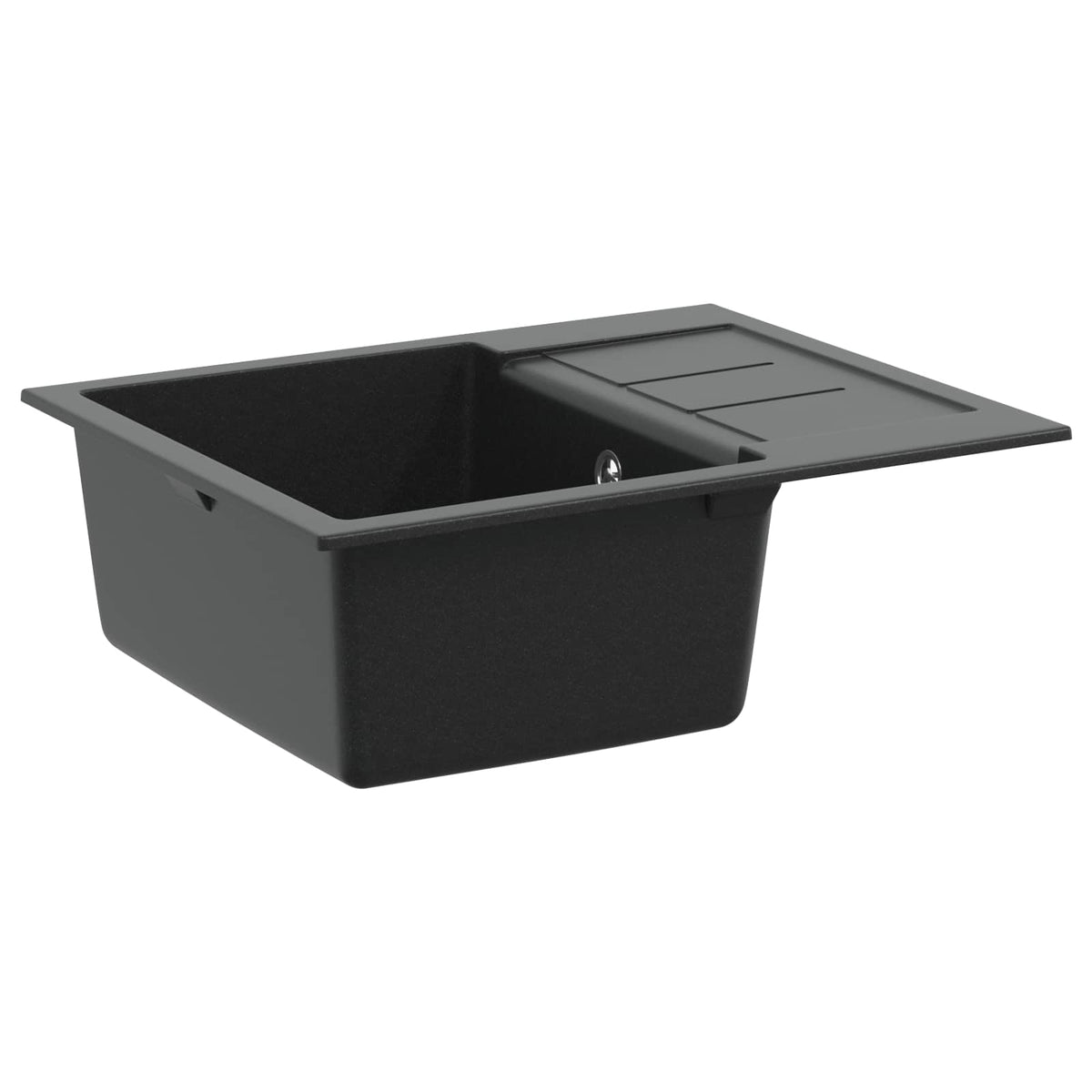 VidaXL Spüle schwarz 620 x 500 mm 80 % Quarz und 20 % Harz