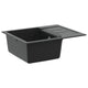 VidaXL Spüle schwarz 620 x 500 mm 80 % Quarz und 20 % Harz