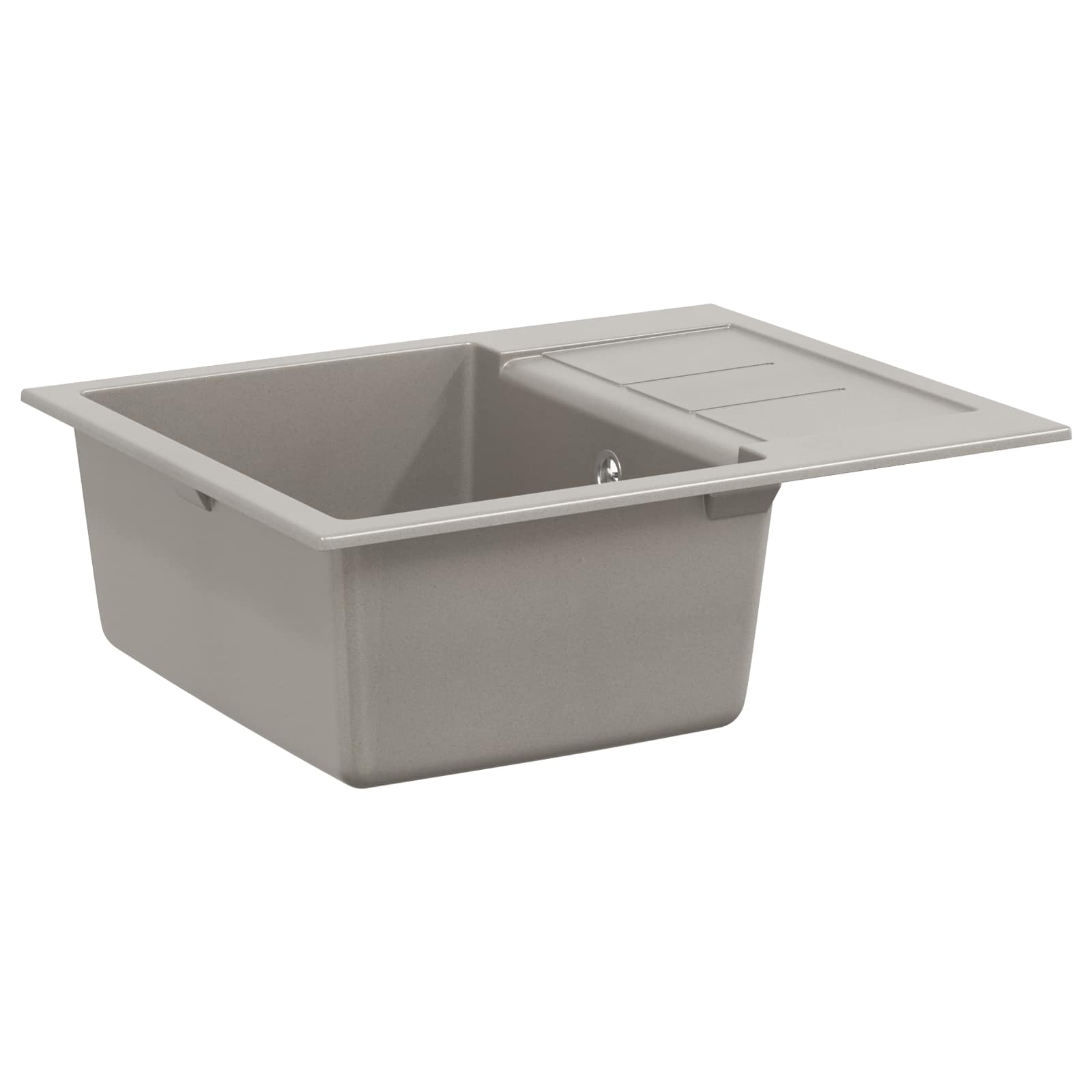 Vidaxx graues Waschbecken 620 x 500 mm 80 % Quarz und 20 % Harz