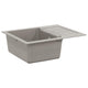 Vidaxx graues Waschbecken 620 x 500 mm 80 % Quarz und 20 % Harz