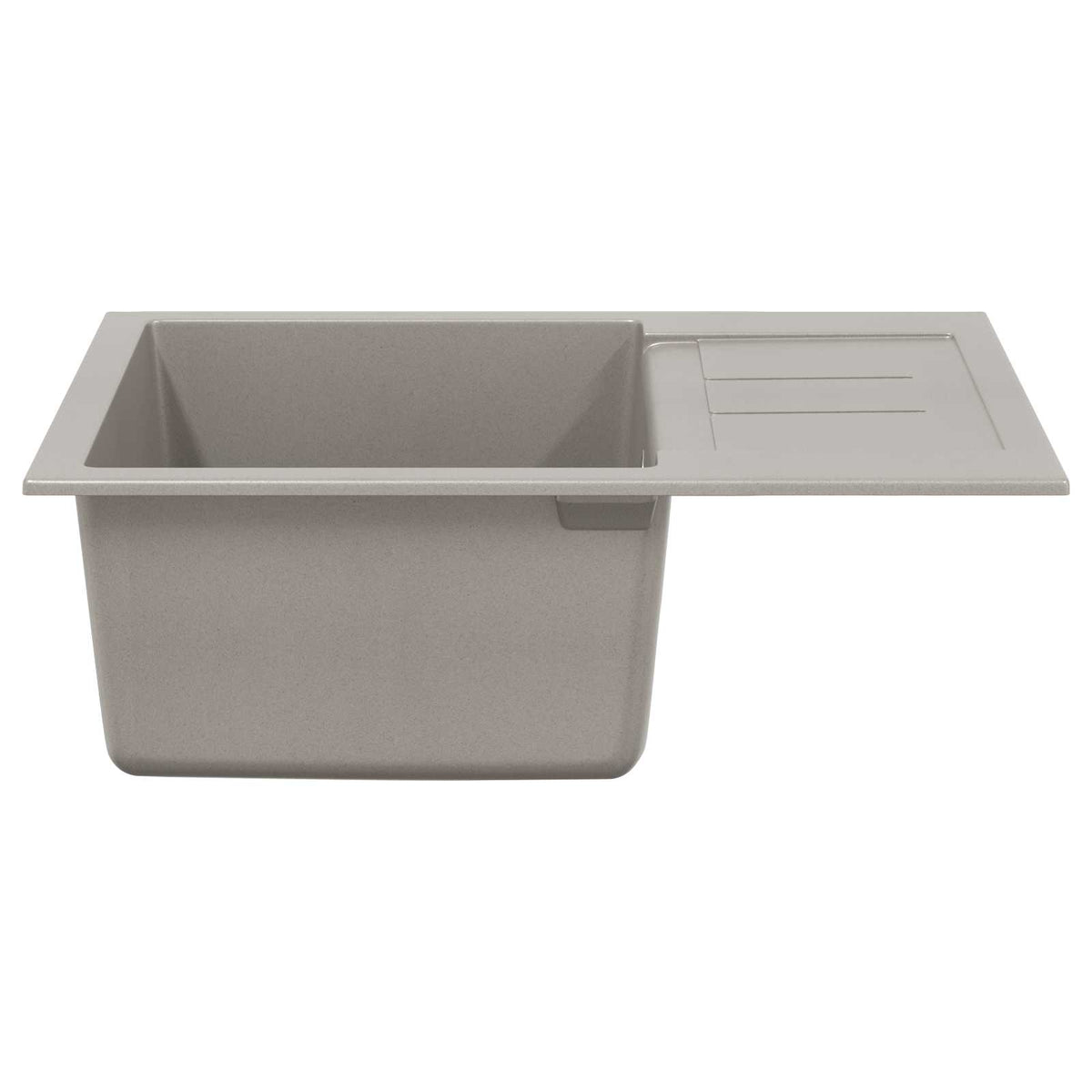 Vidaxx graues Waschbecken 620 x 500 mm 80 % Quarz und 20 % Harz