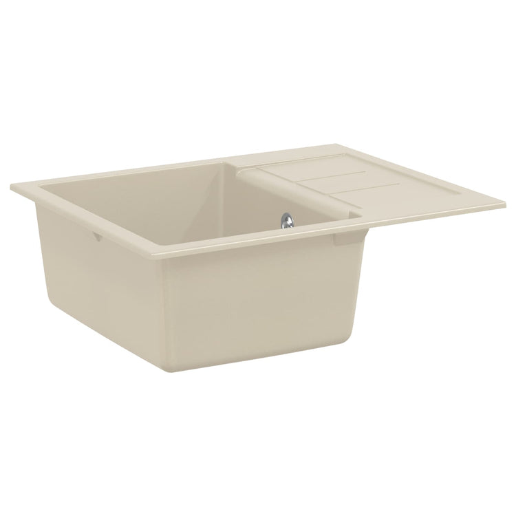 Vidaxx Waschbecken Beige 620 x 500 mm 80 % Quarz und 20 % Harz