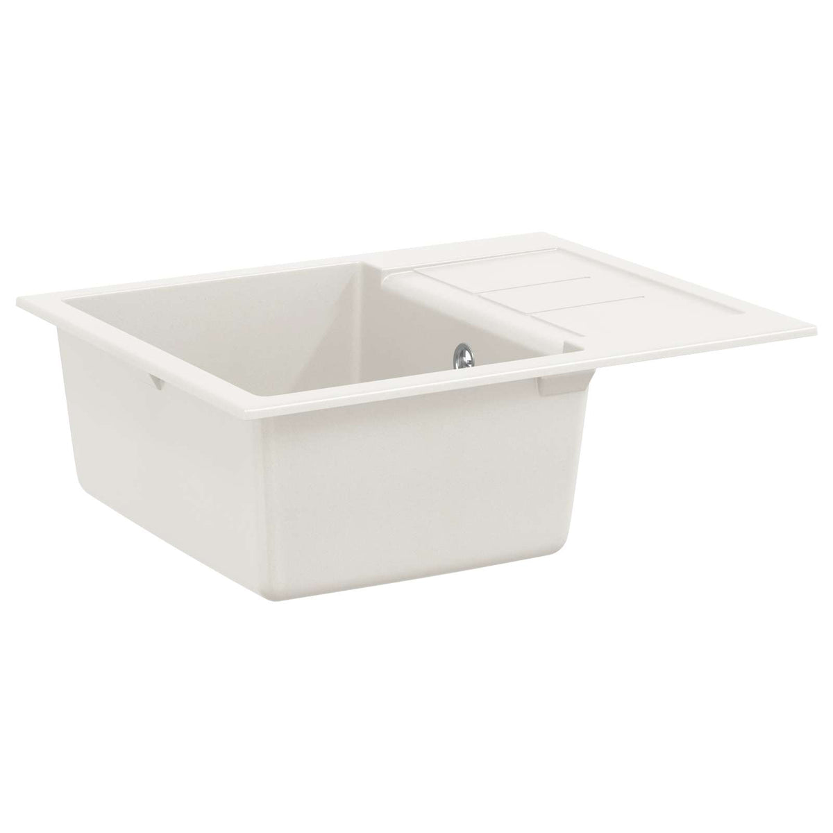 Vidaxx weißes Waschbecken 620 x 500 mm 80 % Quarz und 20 % Harz