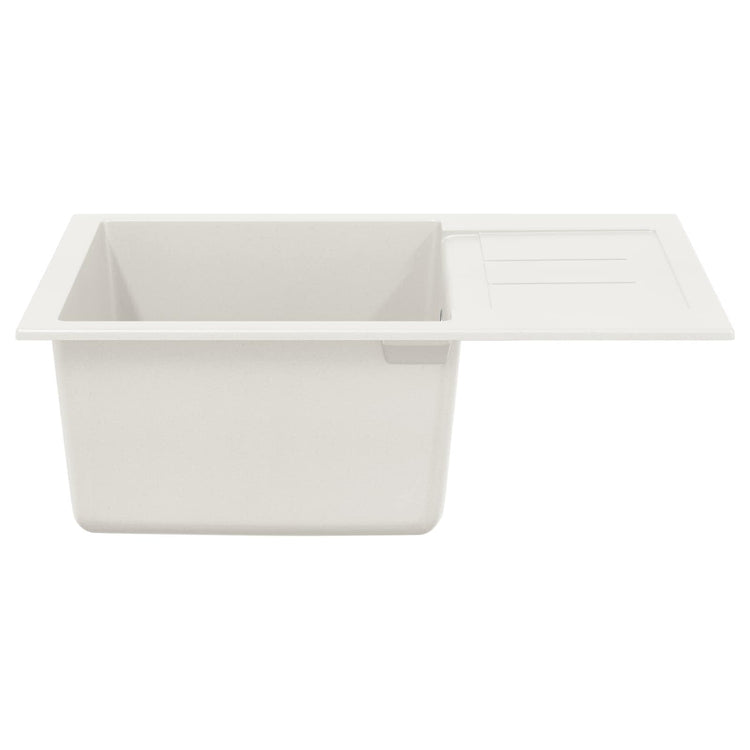 Vidaxx weißes Waschbecken 620 x 500 mm 80 % Quarz und 20 % Harz