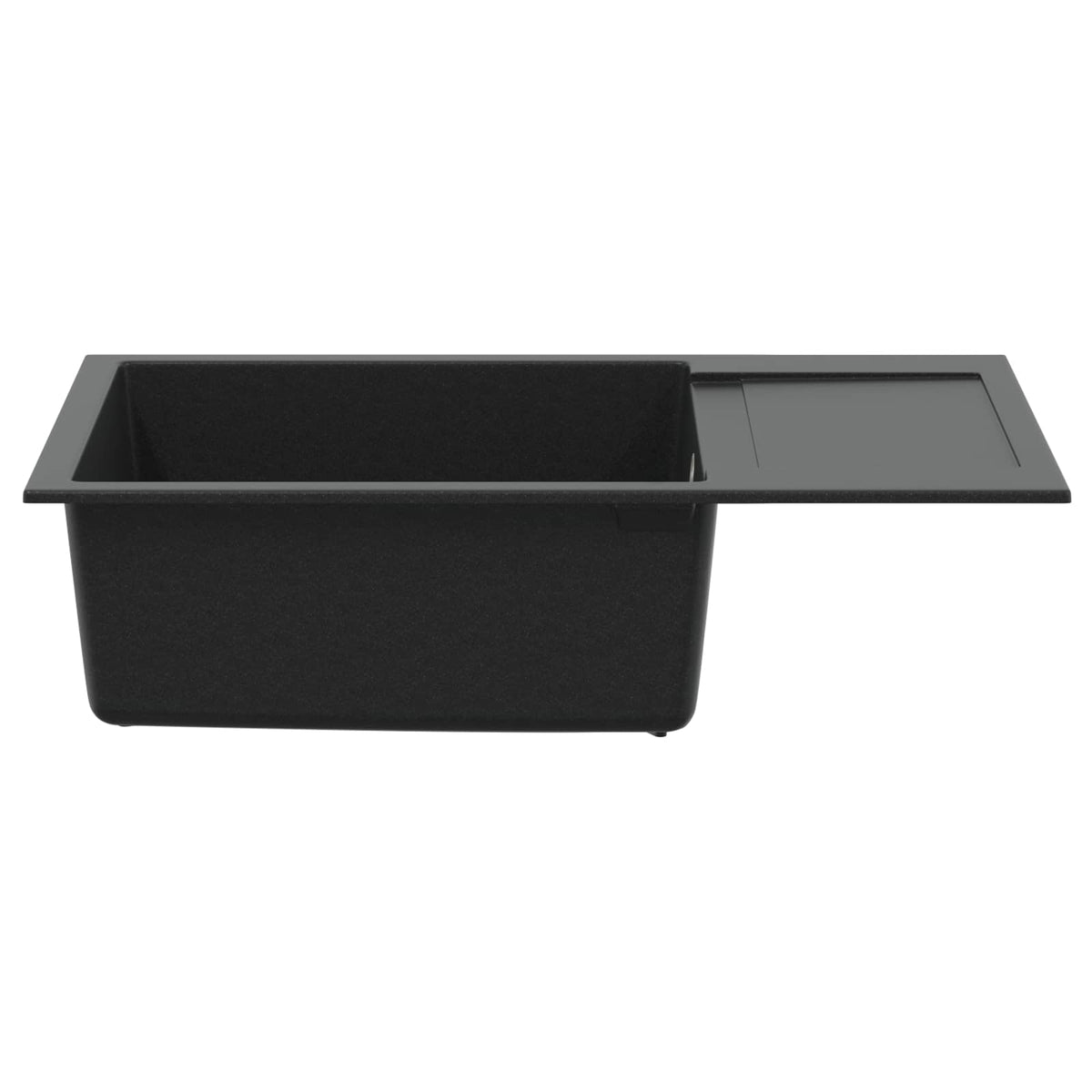 VidaXL Spüle schwarz 780 x 500 mm 80 % Quarz und 20 % Harz