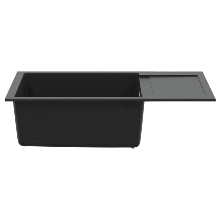 VidaXL Spüle schwarz 780 x 500 mm 80 % Quarz und 20 % Harz