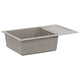 Vidaxx graues Waschbecken 780 x 500 mm 80 % Quarz und 20 % Harz